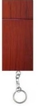 Red Wooden USB With Keychain 16GB